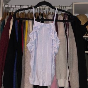 Sleeveless striped ruffle top NWT